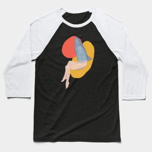 sitting REVERSE MERMAID Baseball T-Shirt